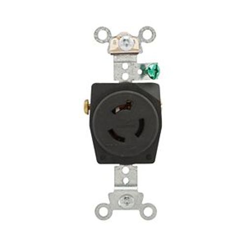 Main product image of Safety Grip Locking Receptacle, #14-8 Awg 15A, 250V, Black, L6-15, 2-Pole 3-Wire, CWL615R