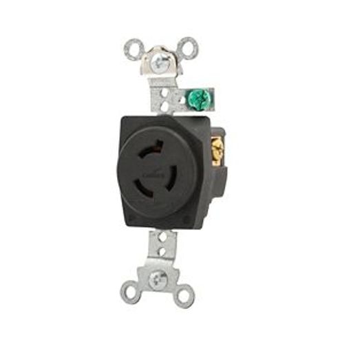 Main product image of Safety Grip Locking Receptacle, #14-8 Awg 15A, 250V, Black, L6-15, 2-Pole 3-Wire, CWL615R
