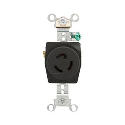 Main product image of Safety Grip Locking Receptacle, #14-8 Awg 15A, 277V, Black, L7-15, 2-Pole 3-Wire, CWL715R