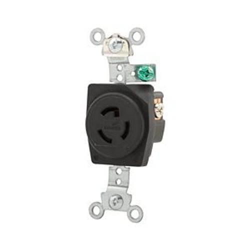 Main product image of Safety Grip Locking Receptacle, #14-8 Awg 15A, 277V, Black, L7-15, 2-Pole 3-Wire, CWL715R