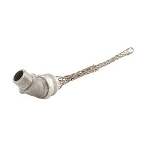Main product image of Strain Relief Deluxe Cord Grip, 45 Degree, 0.25-0.31" Cord Dia. 1/2" Fitting, Male Mesh Body, DC100250-45