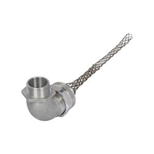 Main product image of Strain Relief Deluxe Cord Grip, 90 Degree, 0.75-0.88" Cord Dia. 1-1/4" Fitting, Male Mesh Body, DC400750-90