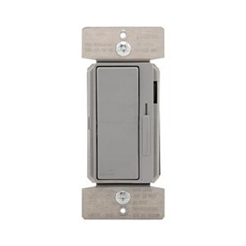 Main product image of Decorator Dimmer, Preset Feature, #14 -12 Awg 120V, Slide Actuator, 1-Pole, 3-Way, 600W, Gray, DLC03P-GY