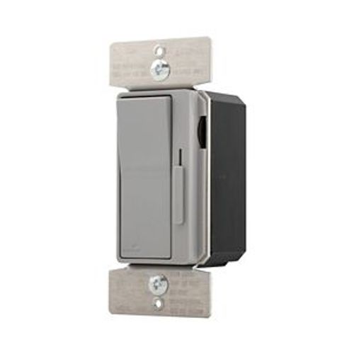 Main product image of Decorator Dimmer, Preset Feature, #14 -12 Awg 120V, Slide Actuator, 1-Pole, 3-Way, 600W, Gray, DLC03P-GY