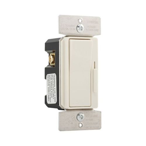 Main product image of Decorator Dimmer, Preset Feature, #14-12 Awg 120V, Slide Actuator, Light Almond, 1-Pole, 3-Way, DLC03P-LA