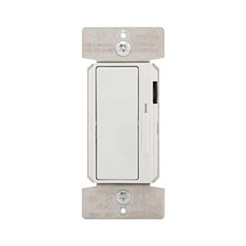 Main product image of Decorator Dimmer, Preset Feature, #14 -12 Awg 120V, Slide Actuator, Wire Lead Connect, White, DLC03P-W