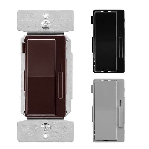 Main product image of Decorator Dimmer, 120V, Univ. Decorator Dimmer W/ Preset Brown/Gray/Black, DUL06P-C7-KB-L