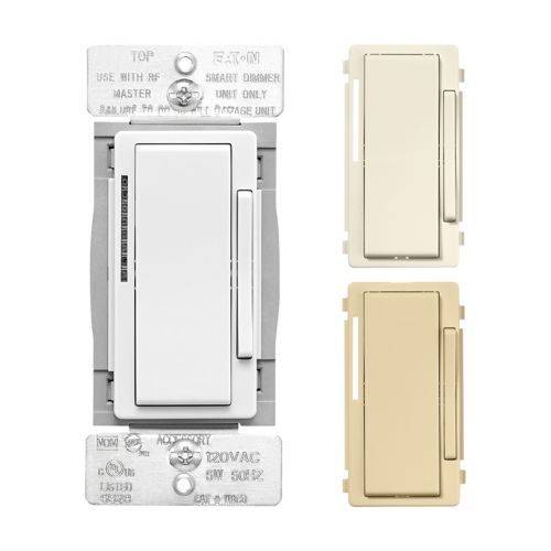 Main product image of Wi-Fi Smart Dimmer, 120V, Back & Side Wire, White, Light Almond, Ivory, 1-Phase, Multi-Location, EWACD-C2-BX-L