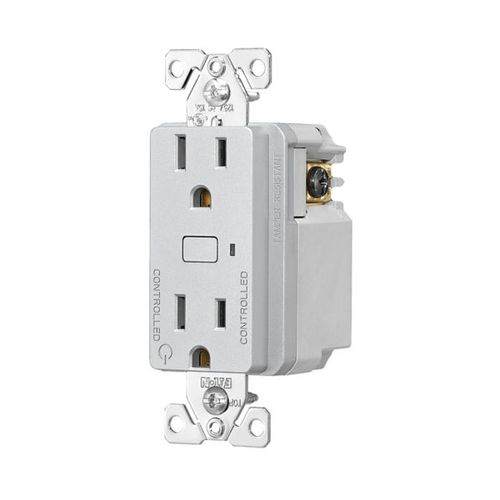 Main product image of Plt Wi-Fi Smart Duplex Receptacle, 120V, Split Control 15A, 1/2 Hp, 120V Silver Granite, EWFTRCR15-SG-BX-L