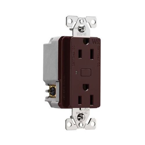Main product image of Plt Wi-Fi Smart Duplex Receptacle, Weather Resistant, Split Control 15A, 1/2 Hp, 120V Brown, EWFWRCR15-B-BX-L