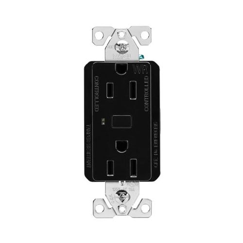 Main product image of Plt Wi-Fi Smart Duplex Receptacle, Weather Resistant, Split Control 15A, 1/2 Hp, 120V Black, EWFWRCR15-BK-BX-L