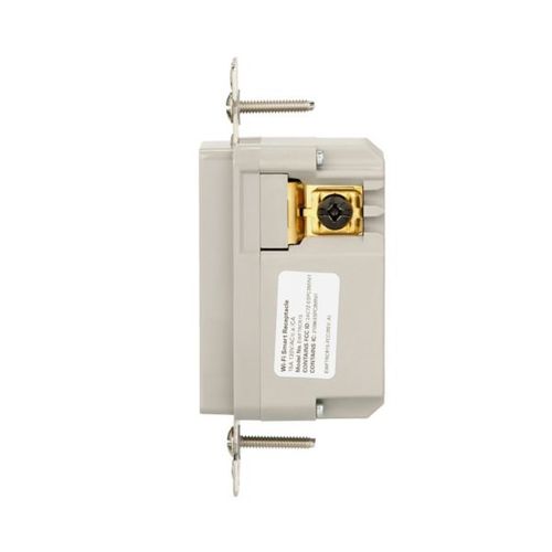 Main product image of Plt Wi-Fi Smart Duplex Receptacle, Weather Resistant, 120V, Split Control 15A, 1/2 Hp, 120V Gray, EWFWRCR15-GY-BX-L