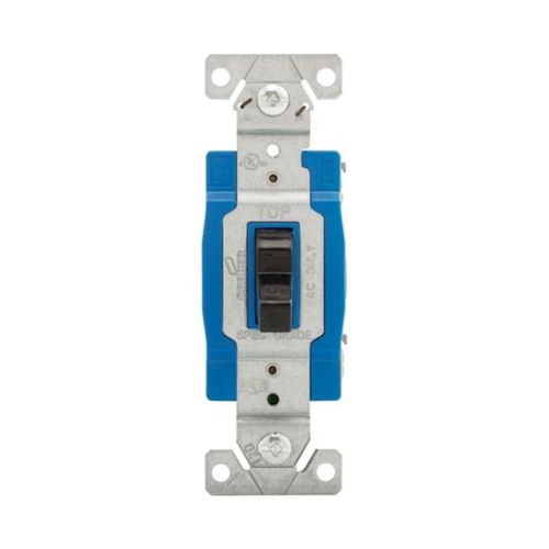 Main product image of Ezlink Modular Toggle Switch, 15 A, 120-277 Vac, 60 Hz, Single-Pole, Three-Wire, Black, EZ1201BK