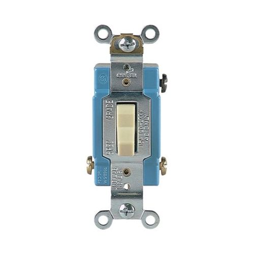Main product image of Ezlink Modular Toggle Switch, 15 A, 120-277 Vac, 60 Hz, Three-Pole, Four-Wire, Ivory, EZ1203V