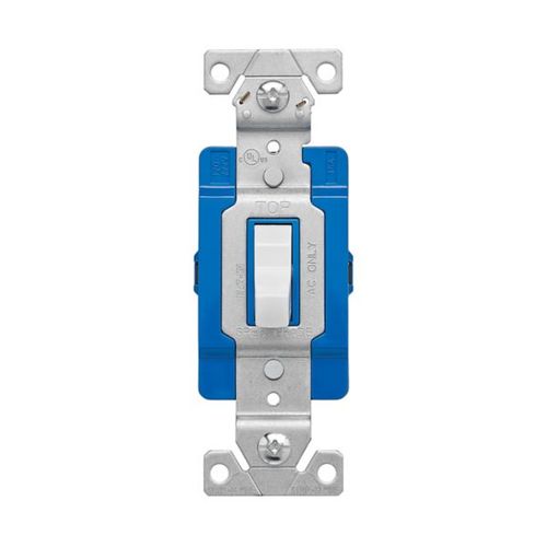 Main product image of Ezlink Modular Toggle Switch, 15 A, 120-277 Vac, 60 Hz, Three-Pole, Four-Wire, White, EZ1203W