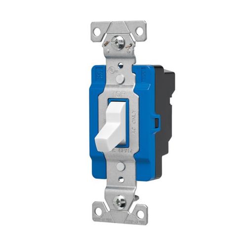 Main product image of Ezlink Modular Toggle Switch, 15 A, 120-277 Vac, 60 Hz, Three-Pole, Four-Wire, White, EZ1203W