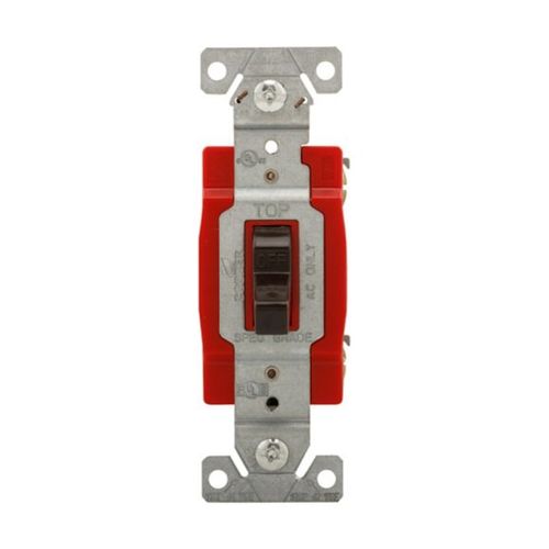 Main product image of Ezlink Modular Toggle Switch, 20 A, 120-277 Vac, 60 Hz, Single-Pole, Three-Wire, Brown, EZ1221B