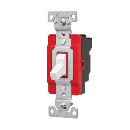Main product image of Ezlink Modular Toggle Switch, 20 A, 120-277 Vac, 60 Hz, Single-Pole, Three-Wire, White, EZ1221W