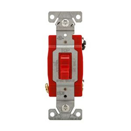 Main product image of Ezlink Modular Toggle Switch, 20 A, 120-277 Vac, 60 Hz, Three-Pole, Four-Wire, Red, EZ1223RD