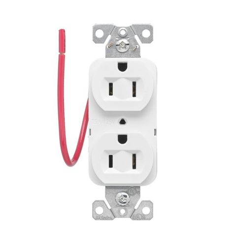Main product image of Ezlink Modular Duplex Receptacle, 15 A, 125 Vac, 60 Hz, Split Control, Nema 5-15R, 3-Wire, White, EZ5262SCW