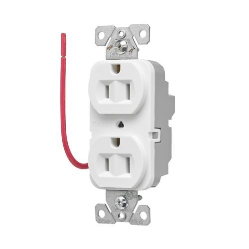 Main product image of Ezlink Modular Duplex Receptacle, 15 A, 125 Vac, 60 Hz, Split Control, Nema 5-15R, 3-Wire, White, EZ5262SCW