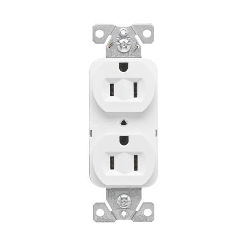 Main product image of Ezlink Modular Duplex Receptacle, 15 A, 125 Vac, 60 Hz, Nema 5-15R, Three-Wire, White, EZ5262W