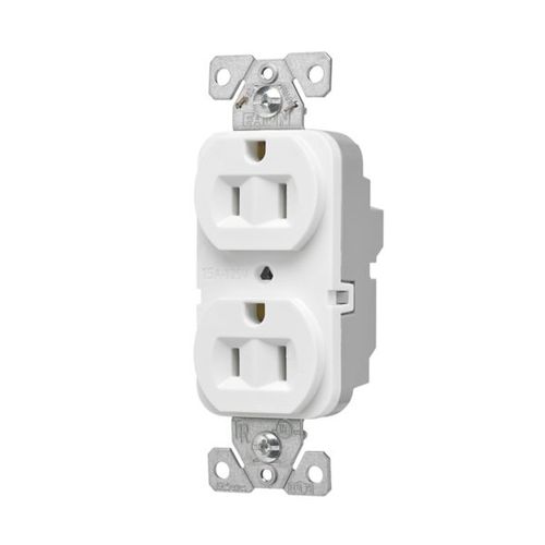 Main product image of Ezlink Modular Duplex Receptacle, 15 A, 125 Vac, 60 Hz, Nema 5-15R, Three-Wire, White, EZ5262W