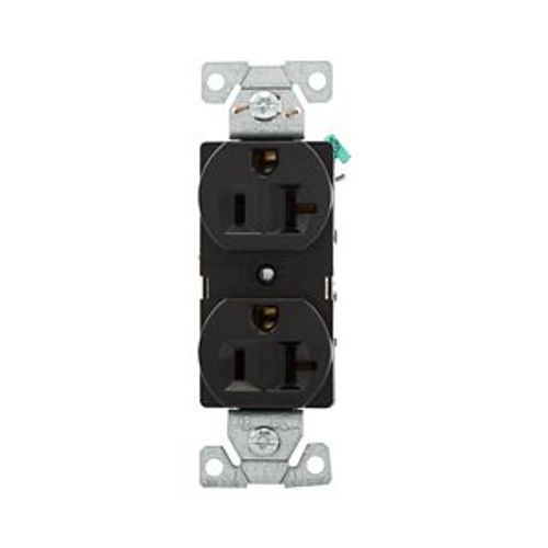 Main product image of Ezlink Modular Duplex Receptacle, 20 A, 125 Vac, 60 Hz, Nema 5-20R, Three-Wire, Black, EZ5362BK