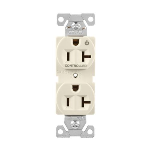 Main product image of Ezlink Modular Duplex Receptacle, 20 A, 125 Vac, 60 Hz, Half Controlled, 3-Wire, Light Almond, EZ5362CHLA