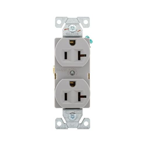 Main product image of Ezlink Modular Duplex Receptacle, 20 A, 125 Vac, 60 Hz, Split Control, Nema 5-20R, 3-Wire, Gray, EZ5362SCGY