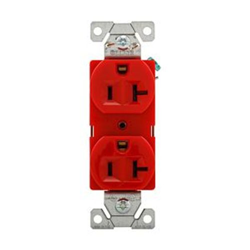 Main product image of Ezlink Modular Duplex Receptacle, 20 A, 125 Vac, 60 Hz, Split Control, Nema 5-20R, 3-Wire, Red, EZ5362SCRD
