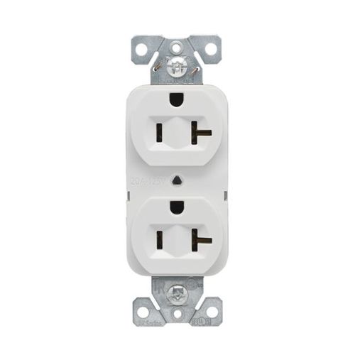 Main product image of Ezlink Modular Duplex Receptacle, 20 A, 125 Vac, 60 Hz, Nema 5-20R, Three-Wire, White, EZ5362W