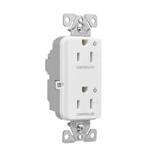 Main product image of Ezlink Modular Decorator Receptacle, 15 A, 125 Vac, 60 Hz, Dual Controlled, 3-Wire, White, EZ6262CDW