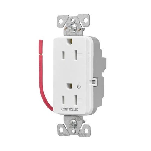 Main product image of Ezlink Modular Decorator Receptacle, 15 A, 125 Vac, 60 Hz, Half Controlled, 3-Wire, White, EZ6262CHW