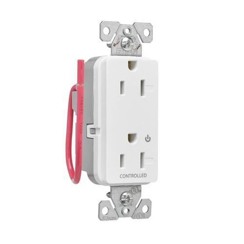 Main product image of Ezlink Modular Decorator Receptacle, 15 A, 125 Vac, 60 Hz, Half Controlled, 3-Wire, White, EZ6262CHW