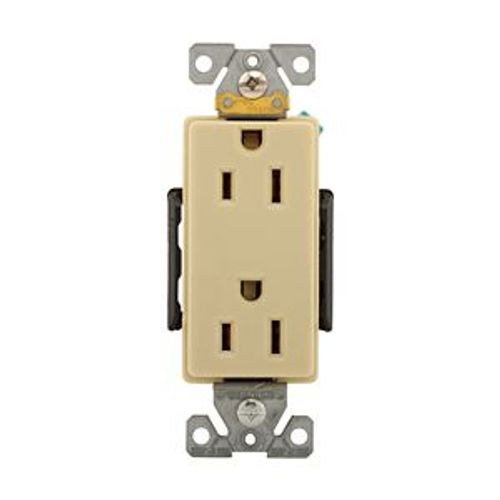 Main product image of Ezlink Modular Decorator Receptacle, 15 A, 125 Vac, 60 Hz, Split Control, 3-Wire, Ivory, EZ6262SCV