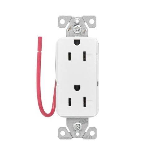 Main product image of Ezlink Modular Decorator Receptacle, 15 A, 125 Vac, 60 Hz, Split Control, 3-Wire, White, EZ6262SCW