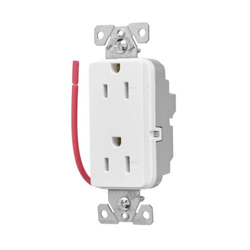 Main product image of Ezlink Modular Decorator Receptacle, 15 A, 125 Vac, 60 Hz, Split Control, 3-Wire, White, EZ6262SCW
