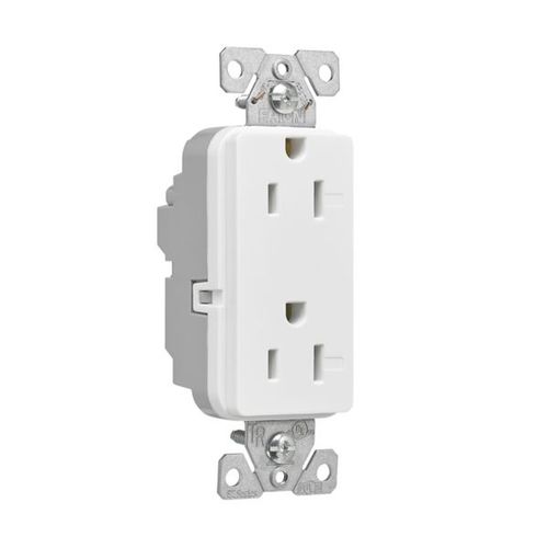 Main product image of Ezlink Modular Decorator Receptacle, 15 A, 125 Vac, 60 Hz, Nema 5-15R, Three-Wire, White, EZ6262W