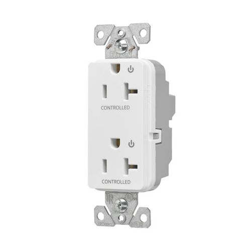 Main product image of Ezlink Modular Decorator Receptacle, 20 A, 125 Vac, 60 Hz, Dual Controlled, 3-Wire, White, EZ6362CDW