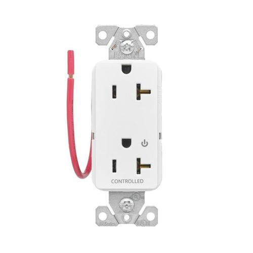 Main product image of Ezlink Modular Decorator Receptacle, 20 A, 125 Vac, 60 Hz, Half Controlled, 3-Wire, Light Almond, EZ6362CHLA