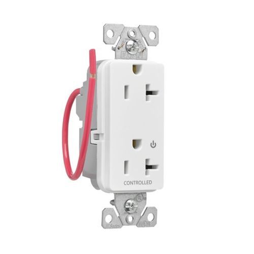 Main product image of Ezlink Modular Decorator Receptacle, 20 A, 125 Vac, 60 Hz, Half Controlled, 3-Wire, White, EZ6362CHW