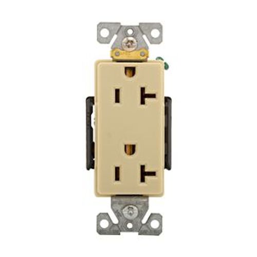 Main product image of Ezlink Modular Decorator Receptacle, 20 A, 125 Vac, 60 Hz, Nema 5-20R, Three-Wire, Ivory, EZ6362V