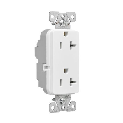 Main product image of Ezlink Modular Decorator Receptacle, 20 A, 125 Vac, 60 Hz, Nema 5-20R, Three-Wire, White, EZ6362W