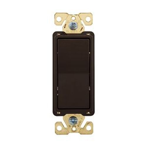 Main product image of Ezlink Modular Decorator Switch, 15 A, 120-277 Vac, 60 Hz, Three-Pole, Four-Wire, Brown, EZ7603B