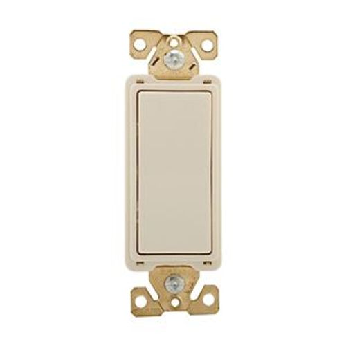 Main product image of Ezlink Modular Decorator Switch, 15 A, 120-277 Vac, 60 Hz, 3-Pole, 4-Wire, Light Almond, EZ7603LA