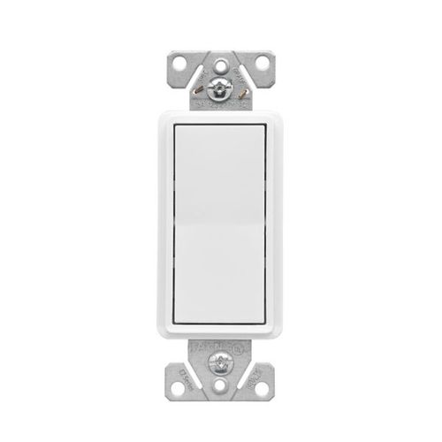 Main product image of Ezlink Modular Decorator Switch, 15 A, 120-277 Vac, 60 Hz, Three-Pole, Four-Wire, White, EZ7603W