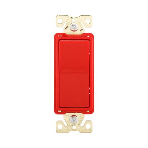 Main product image of Ezlink Modular Decorator Switch, 20 A, 120-277 Vac, 60 Hz, Single-Pole, Three-Wire, Red, EZ7621RD