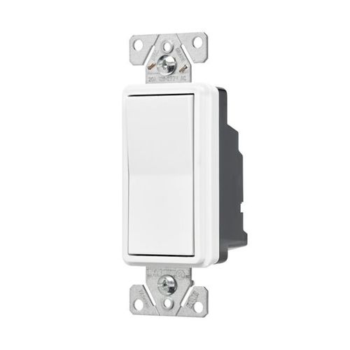 Main product image of Ezlink Modular Decorator Switch, 20 A, 120-277 Vac, 60 Hz, Three-Pole, Four-Wire, White, EZ7623W