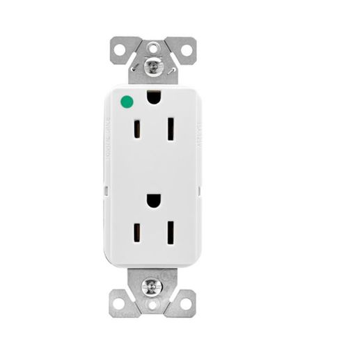 Main product image of Ezlink Modular Decorator Hg Receptacle, 15 A, 125 Vac, 60 Hz, White, Three-Wire, EZ8262W